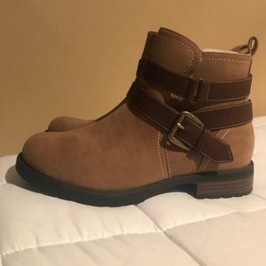 Brown Ankle Booties NWOT